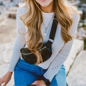 White Cropped Sweater